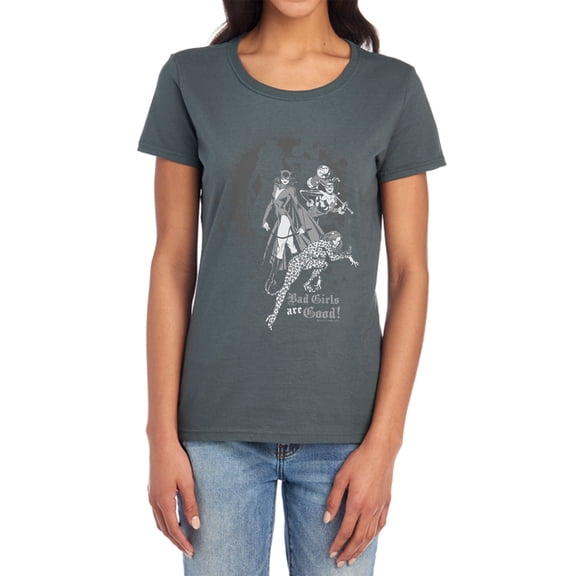 DC Bad Girls are Good Women's T Shirt, Charcoal, Medium