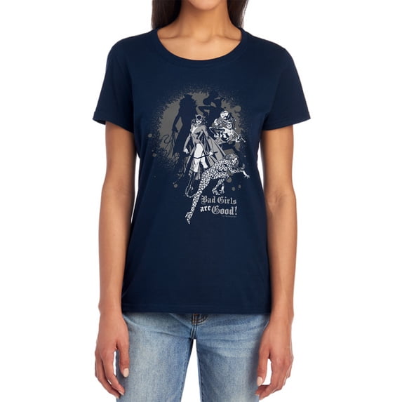 DC Bad Girls are Good Women's T Shirt, Navy, Large