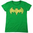thumbnail image 1 of DC Batgirl Logo Distressed Women's T Shirt, Kelly Green, 2X-Large, 1 of 6