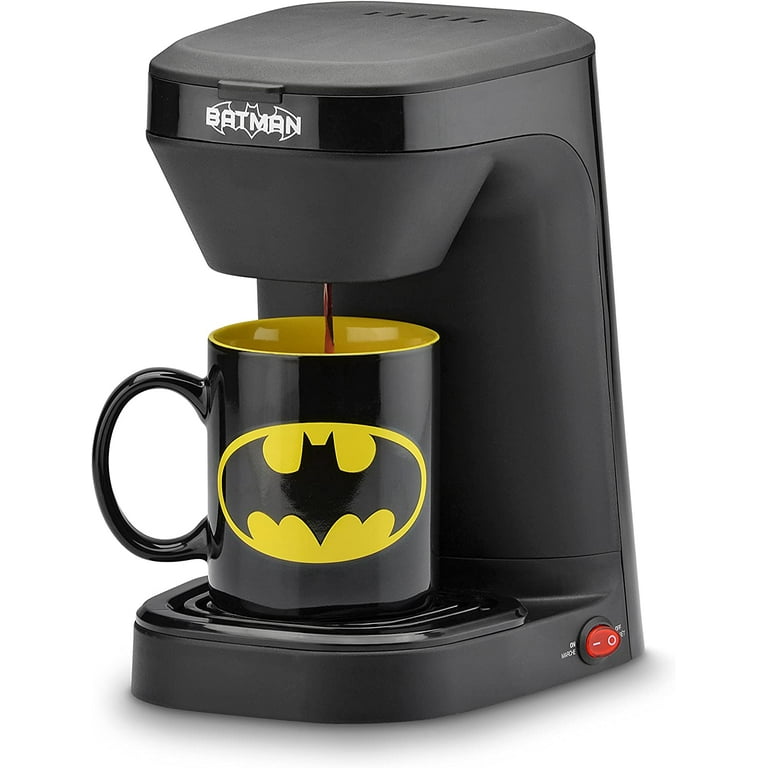 DC Batman Batman Single Serve Coffee Maker 12 oz Black Yellow
