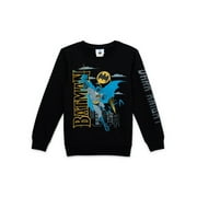 DC Batman Boys Graphic Crewneck Sweatshirt, Sizes 4-18