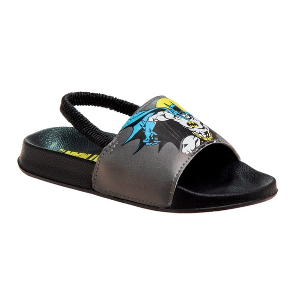 DC Batman Boys Toddler Dual Sizes Flip-Flops with Back Strap