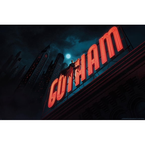 DC Batman: Caped Crusader - Sign Key Art Wall Poster, 14.725" x 22.375"