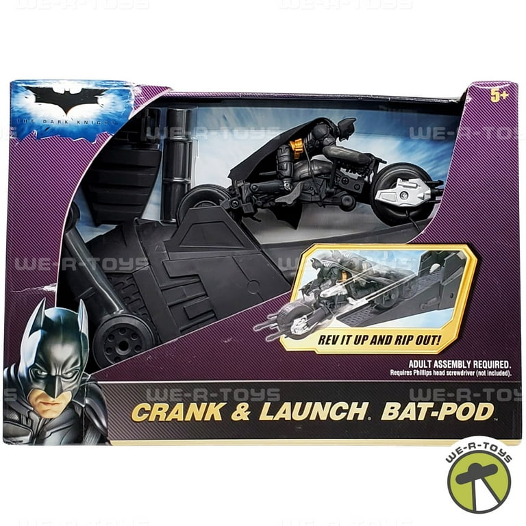 DC Batman Dark Knight Crank & Launch Batpod Action Figure and