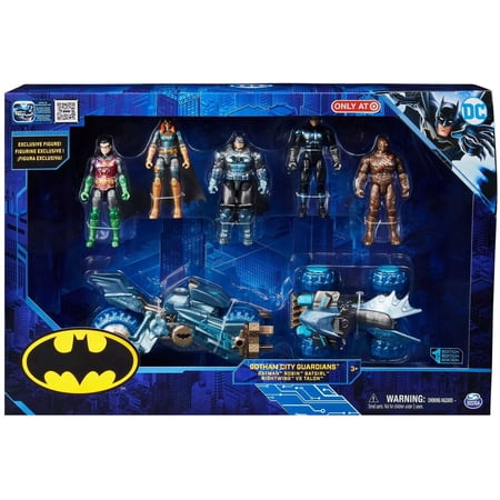 DC Batman Gotham City Guardians Action Figure Set (Batman, Robin, Batgirl, Nightwing vs Talon)