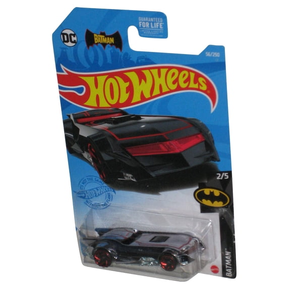 DC Batman Hot Wheels (2020) Batmobile 2/5 Black Silver & Red Car 56/250