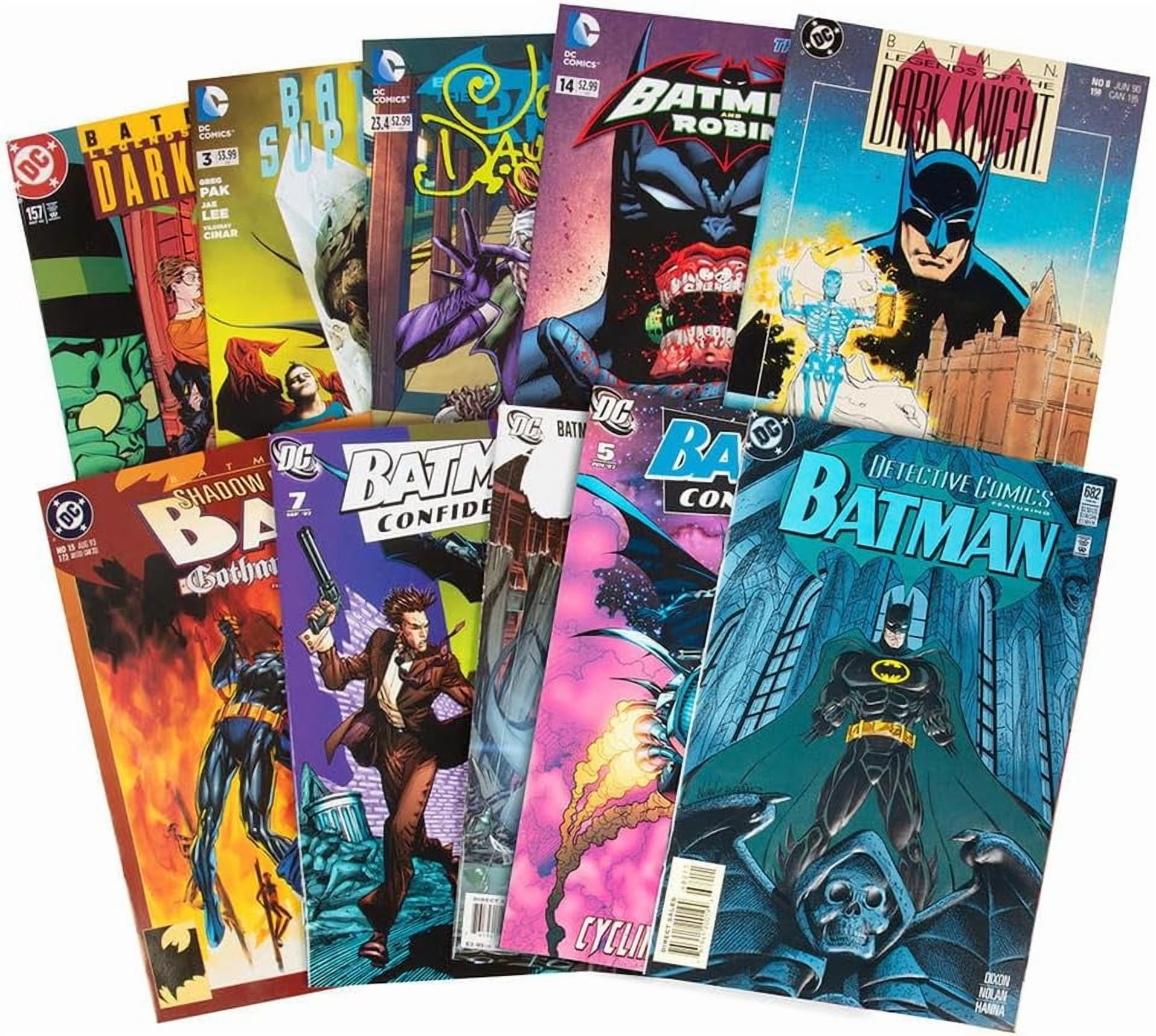 DC Batman Ultimate Comic Book Value Pack- 10 Different Batman Only Comics -Teen/Adult Friendly w No Dupes, Inappropriate Content or Fillers - Christmas Holiday Gift Set for Dark Knight Bat Man Fans