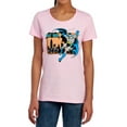 thumbnail image 1 of DC Batman in The City Women's T Shirt, Pink, Medium, 1 of 6