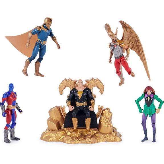 DC Black Adam + Justice Society Action Figure 5-Pack (Adam Smashe, Hawkman, Black Adam, Cyclone & Dr Fate)