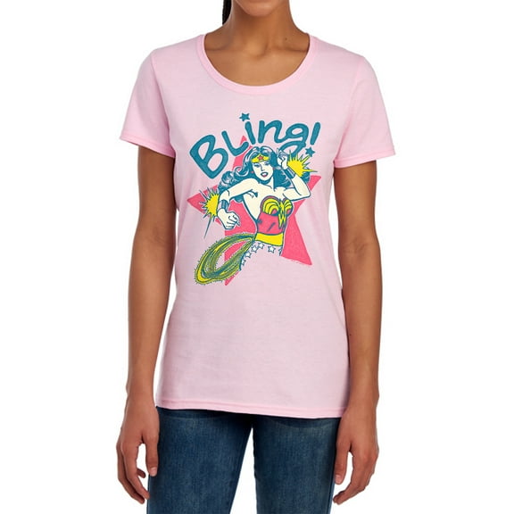 DC Bling Women's T Shirt, Pink, X-Large