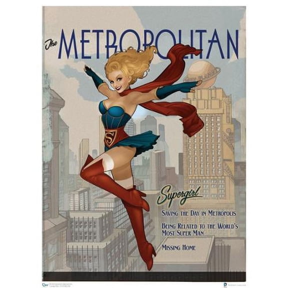 DC Bombshells Supergirl Poster By Lucia Ant - 18x24