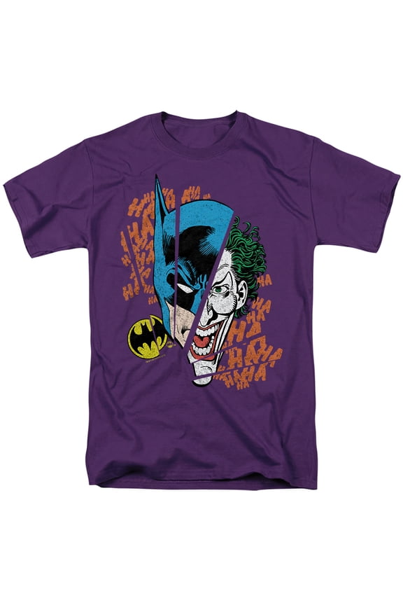 DC Broken Visage Unisex Adult T Shirt, Purple, 5X-Large