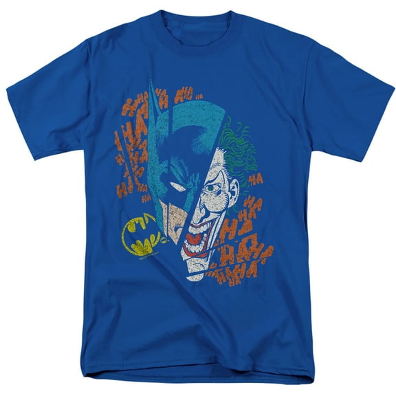 DC Broken Visage Unisex Adult T Shirt, Royal, 3X-Large