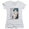 thumbnail image 1 of DC-Bruce Wayne - Junior V-Neck Tee - White & Small, 1 of 1