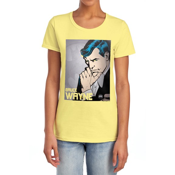 DC Bruce Wayne Women's T Shirt, Banana, Large
