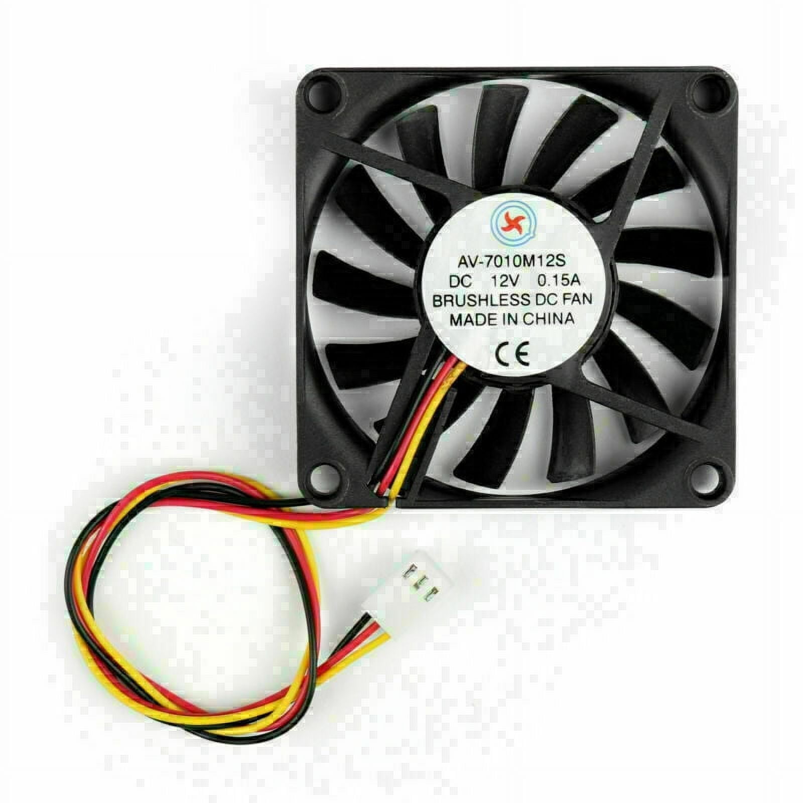 DC Brushless Cooling PC Computer Fan 12V 7010s 70x70x10mm 0.15A 3 Pin ...