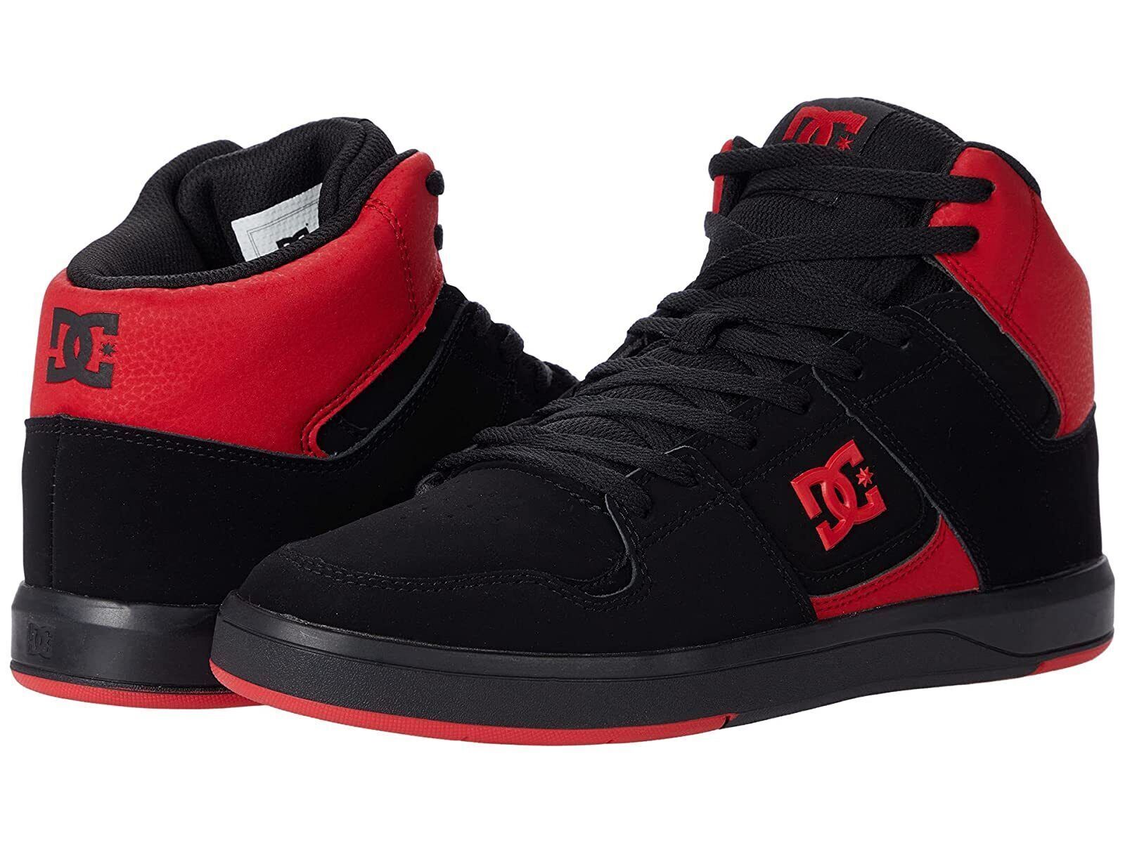 DC CURE HI TOP LACEUP SKATE TRAINERS SNEAKERS MEN SHOES BLACK/RED SIZE