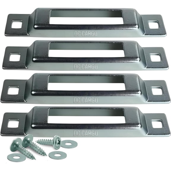 DC Cargo 1-Slot E-Track Cargo Tie-Down Anchor | 4 Pack | Mini Galvanized Steel Anchor