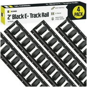 DC Cargo Etrack Rails 2 Horizontal Black Powder Coated E Track Rail 4-pack