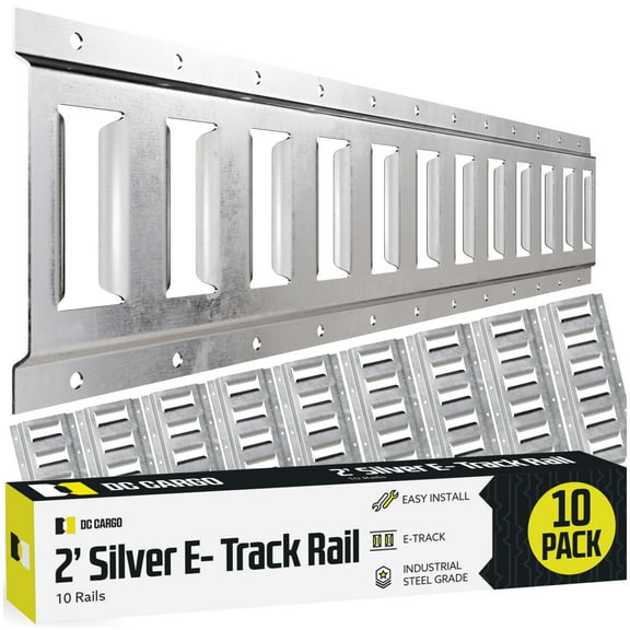DC Cargo Etrack Rails 2' Horizontal Galvanized E Track Rail 10-pack