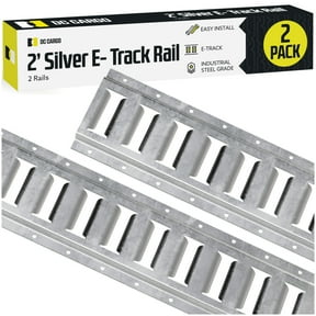 DC Cargo Etrack Rails 2' Horizontal Galvanized E Track Rail 2-pack