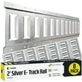 thumbnail image 1 of DC Cargo Etrack Rails 2' Horizontal Galvanized E Track Rail 8-pack, 1 of 8