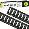thumbnail image 1 of DC Cargo Etrack Rails 3' Horizontal Black Powder Coated E Track Rail 2-pack, 1 of 8