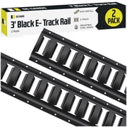 DC Cargo Etrack Rails 3 Horizontal Black Powder Coated E Track Rail 2-pack