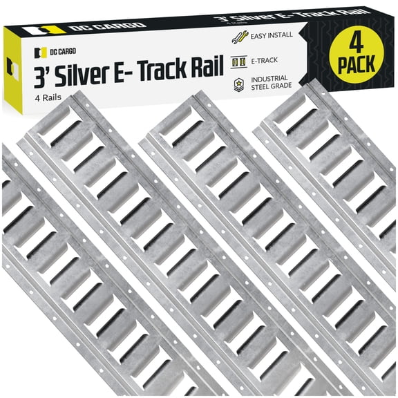 DC Cargo Etrack Rails 3' Horizontal Galvanized E Track Rail 4-pack
