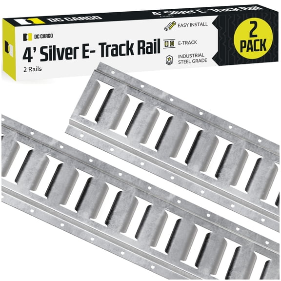 DC Cargo Etrack Rails 4' Horizontal Galvanized E Track Rail 2-pack