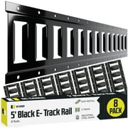 DC Cargo Etrack Rails 5 Horizontal Black Powder Coated E Track Rail 8-pack