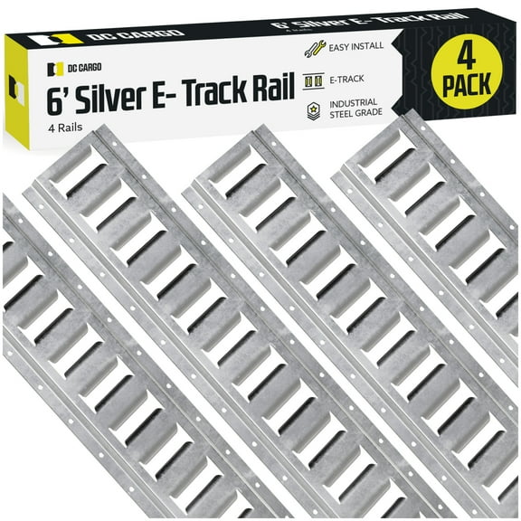 DC Cargo Etrack Rails 6' Horizontal Galvanized E Track Rail 4-pack