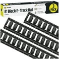 thumbnail image 1 of DC Cargo Etrack Rails 8' Horizontal Black Powder Coated E Track Rail 3-pack, 1 of 8