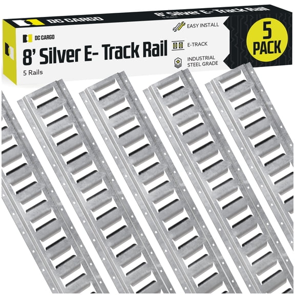 DC Cargo Etrack Rails 8' Horizontal Galvanized E Track Rail 5-pack