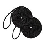 Sea Dog Double Braided Nylon Dock Line - 1/2 Inch X 25 Feet, Black, With Spliced Eye