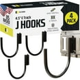 thumbnail image 1 of DC Cargo Mall 4 J Hooks for E Track Systems, Large Steel JHook TieDown Accessories for Cargo Tie Down Systems in Trucks, Trailers, Vans, with E-Track Spring Fitting Attachments, 1 of 1