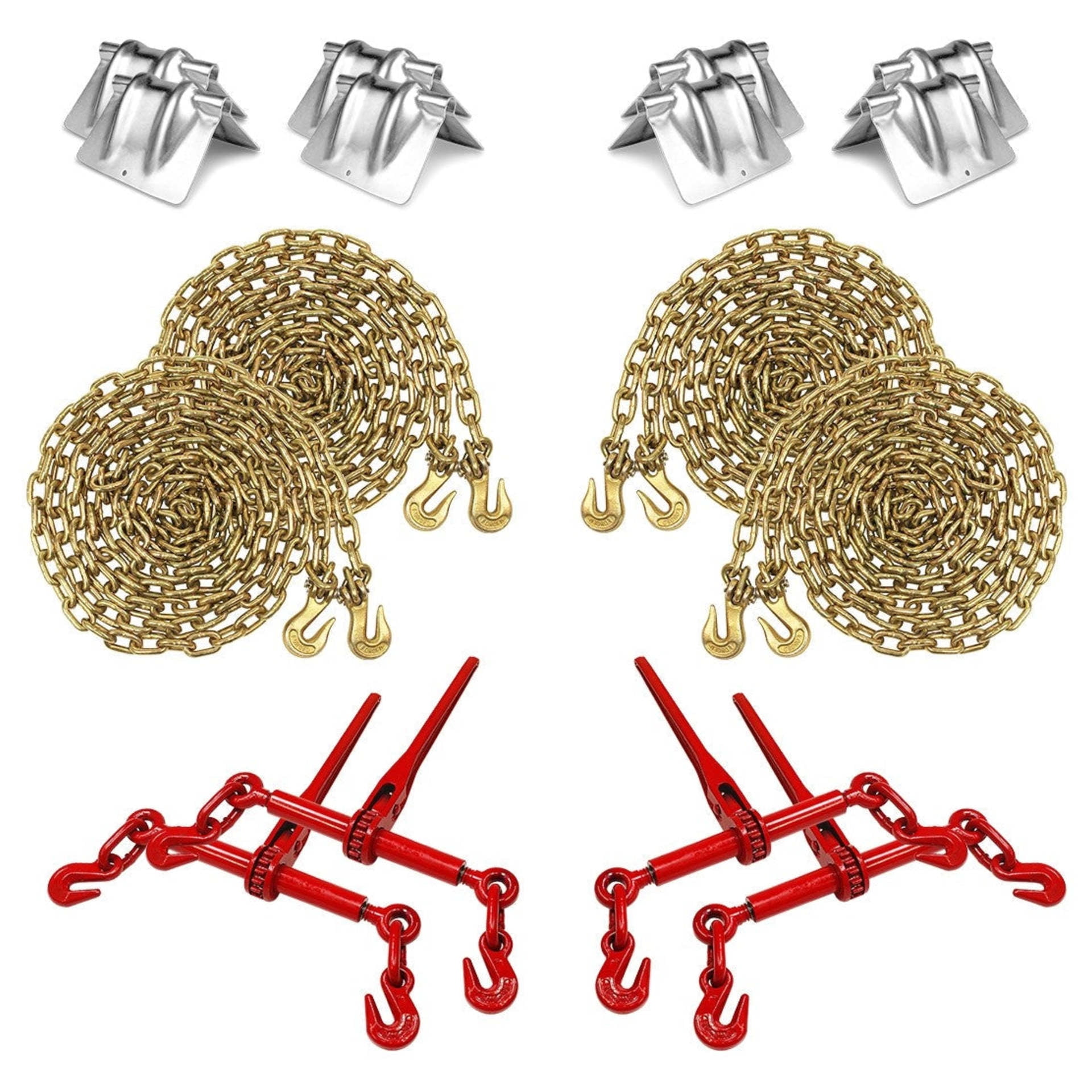 """DC Cargo Mall Chains and Load Binders Kit for Hauling with Corner