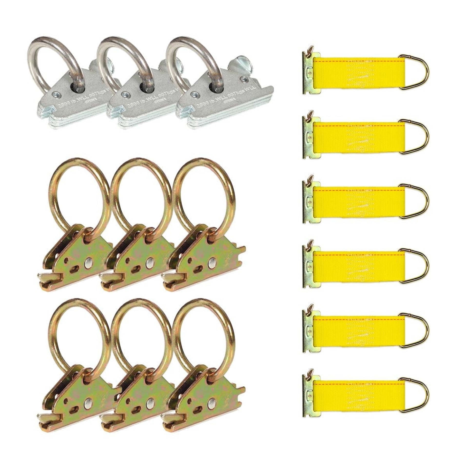 Track Rack Loop Tie DC Cargo Mall E Track Tie-Down Kit - 15 Pieces: E-Track Accessories ...