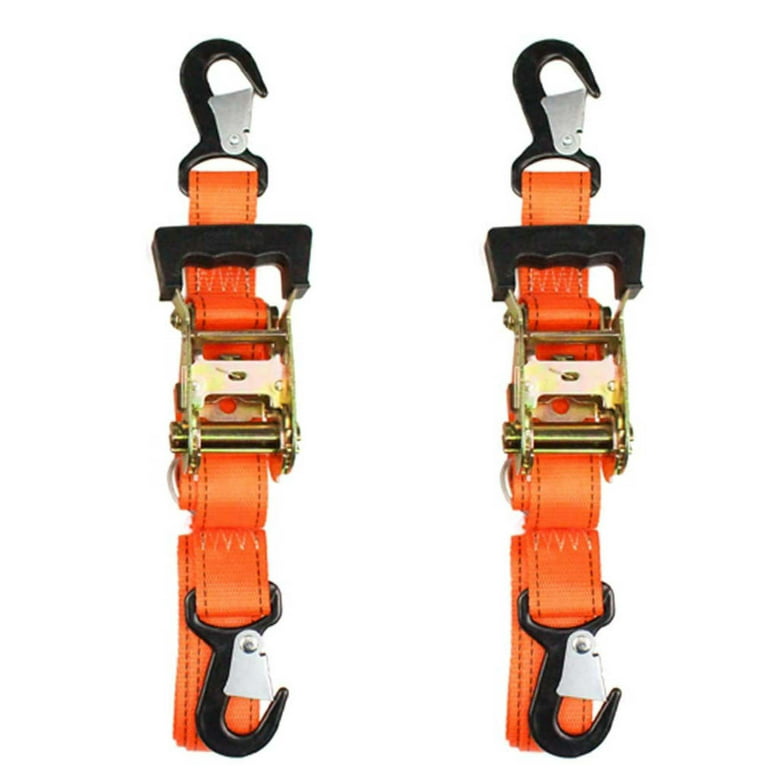 DC Cargo Ratchet Straps 2 inch Tie Down Straps with Hooks + Soft Loop 2-pack  