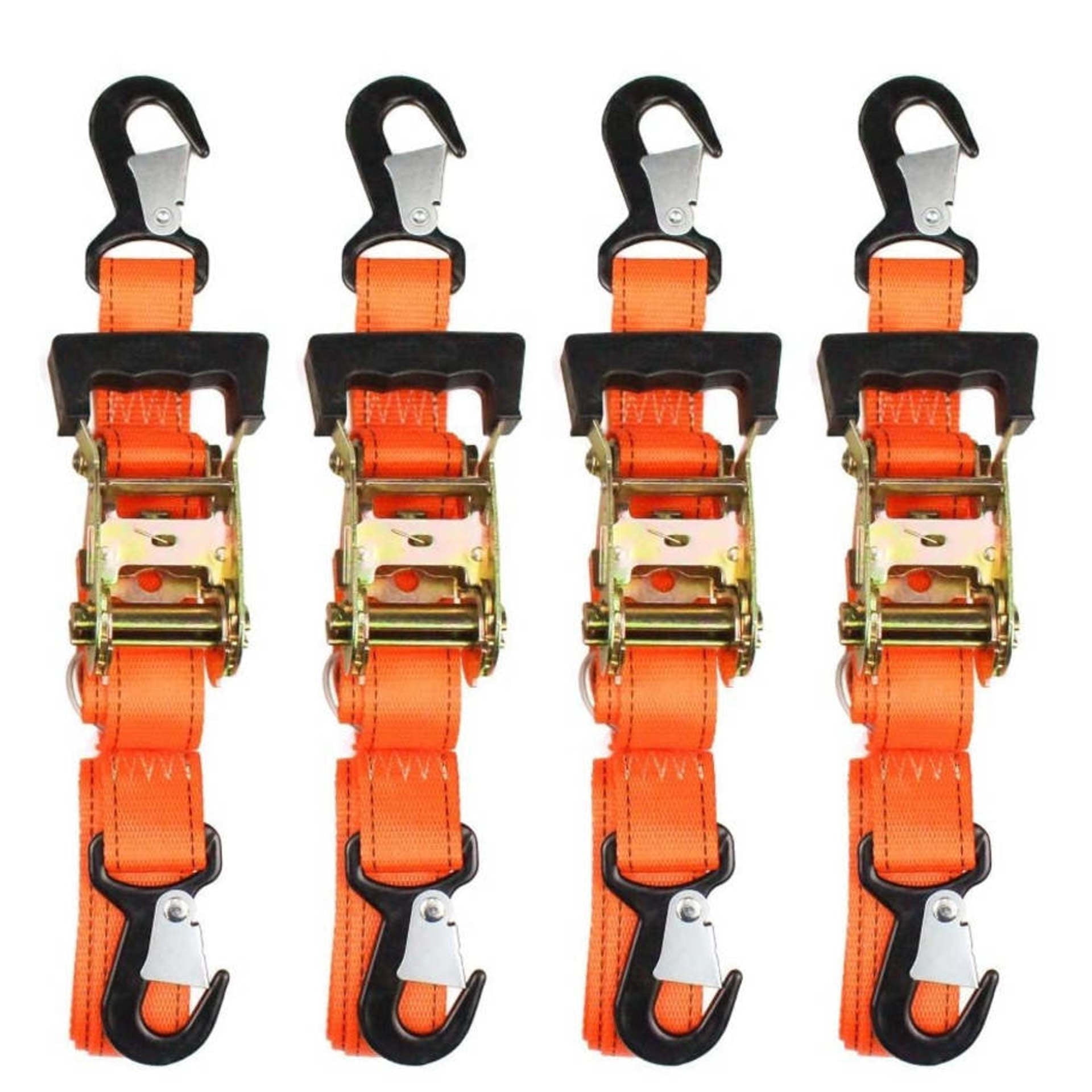 DC Cargo Ratchet Straps 2 inch Tie Down Straps with Hooks + Soft Loop 4