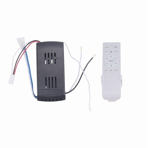 DC Ceiling Fan Remote Controller Kit - 50W, 6-Speed, Timing Function, For Ceiling Fans & Lights, Remote & Receiver Included (2xAAA)