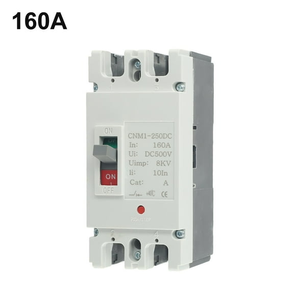 DC Circuit Breaker 2P DC 600V Circuit Breaker MCCB Solar Battery PV System 100A/125A/160A Pvc Electrical Protection Device