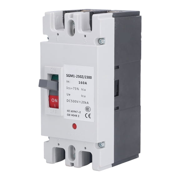DC Circuit Breaker 2P Moulded Case Circuits Breakers Solar Energy Switch 500V 160A