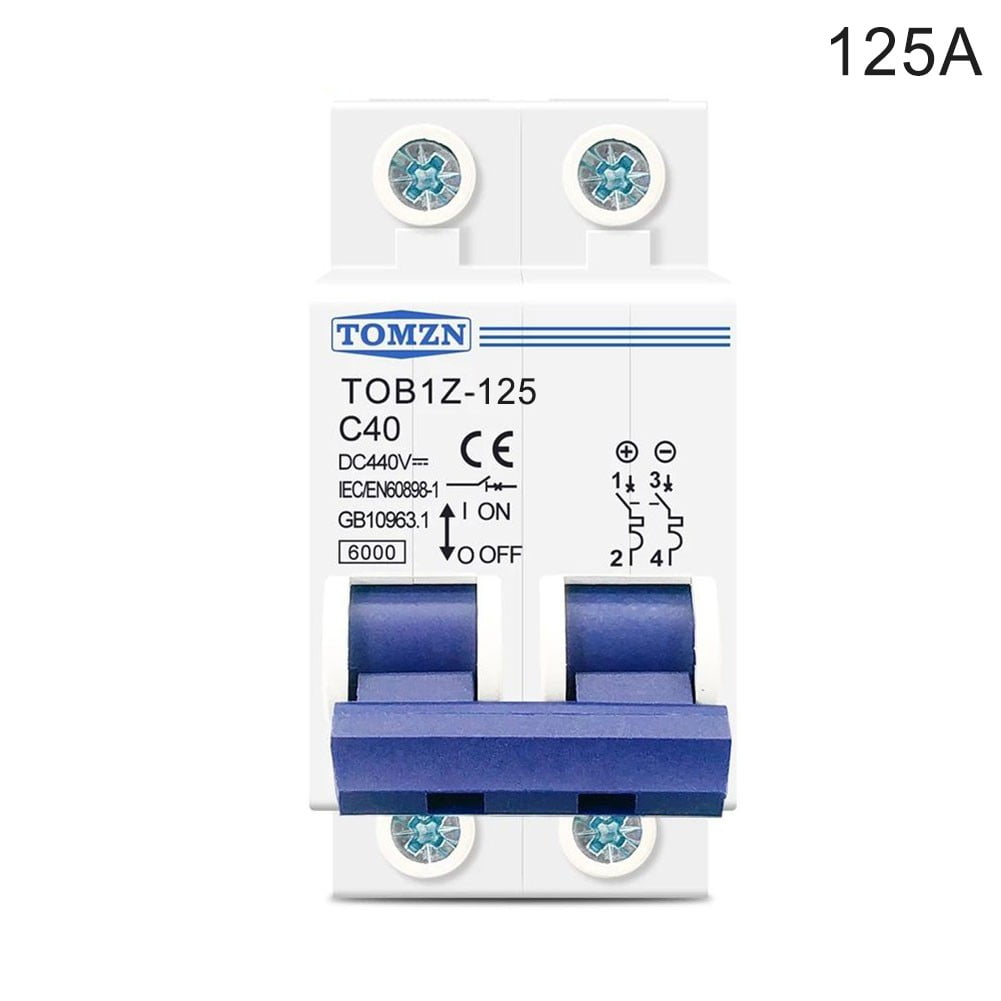 DC Circuit Breaker 440V 2 Pole Dual MCB Type C Solar Circuit