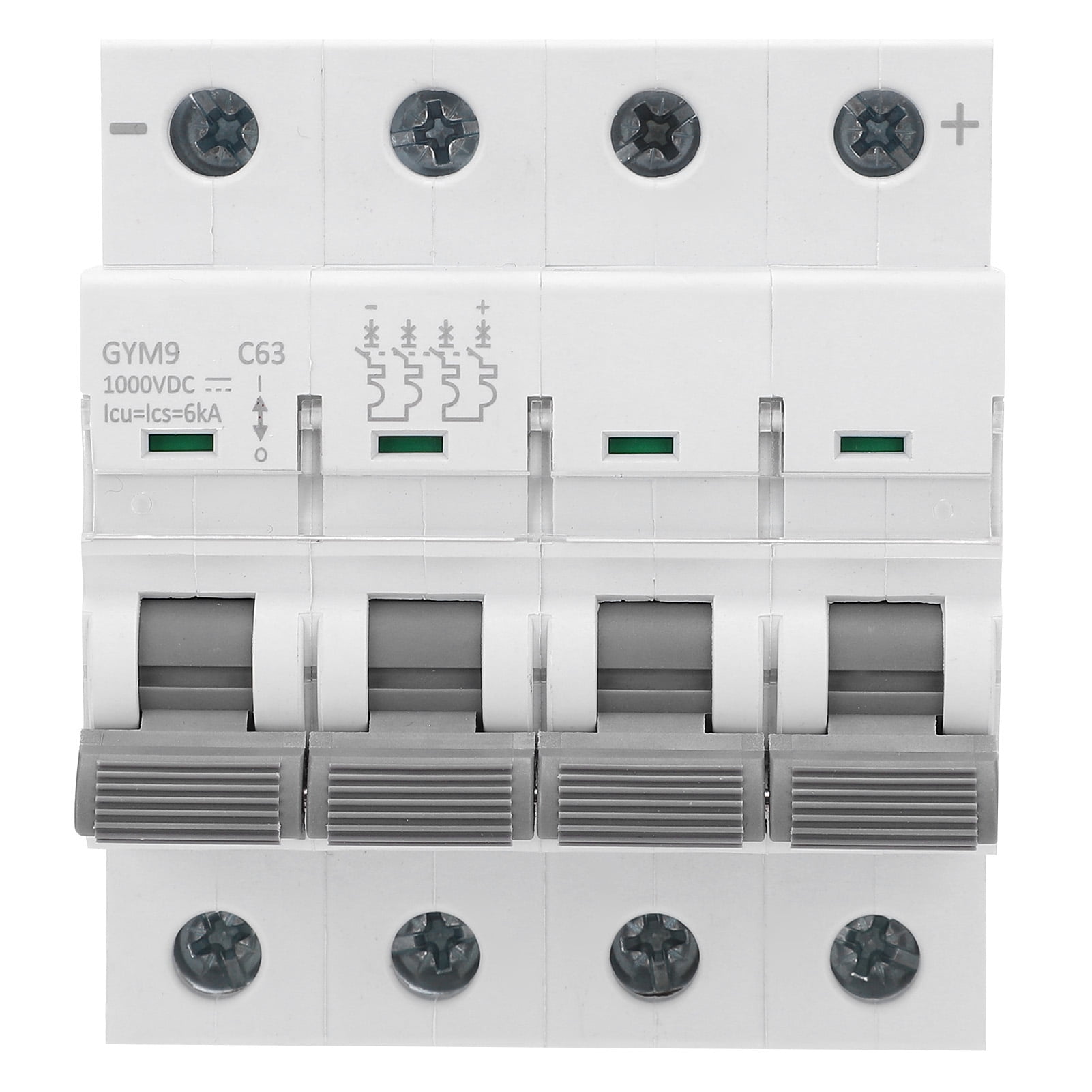 DC Circuit Breaker Mini DIN Rail Installation Protection Equipment GYM9‑C63 4P 1000V