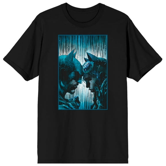 DC Comic Book Batman & Batgirl Superheroes Men's Black Graphic Tee-M