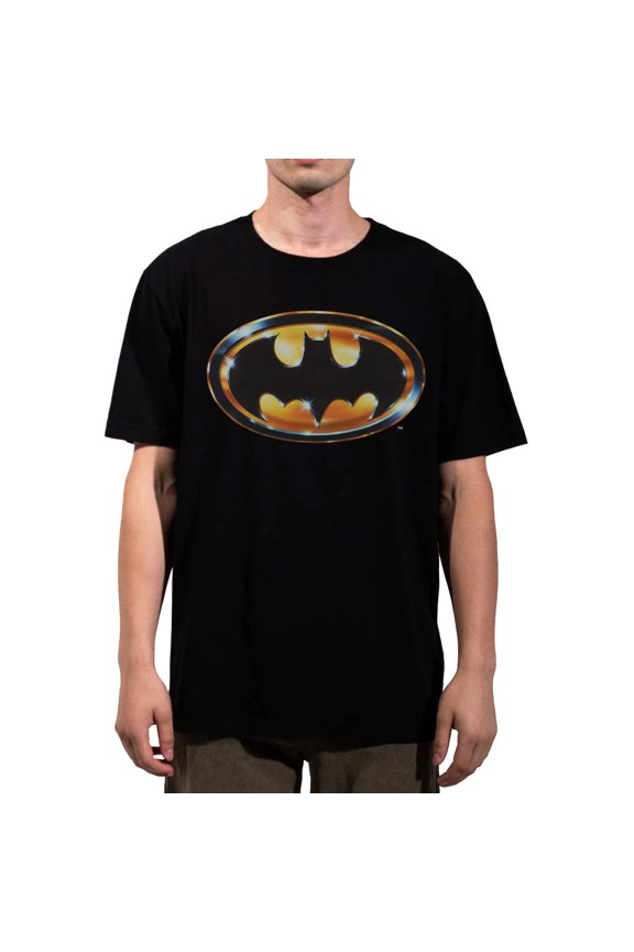 DC Comic Book Batman Logo Adult Black Heavyweight Oversized T-shirt