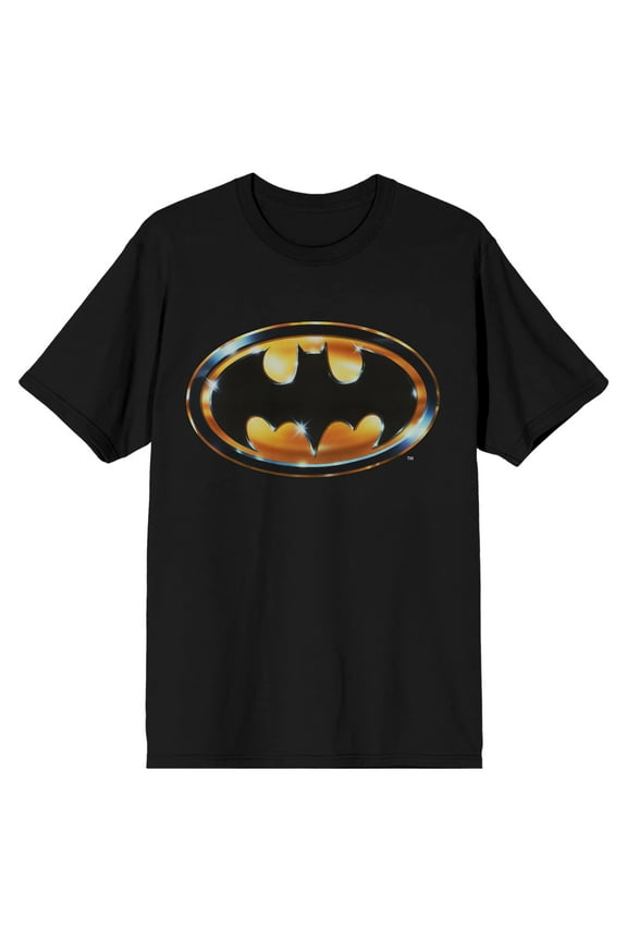 DC Comic Book Batman Logo Men's Black Short Sleeve Graphic Tee Shirt-S
