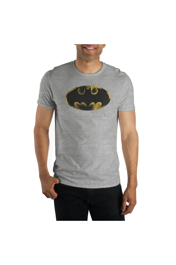 DC Comic Book Batman Mens Grey Short Sleeve Graphic Tee-S