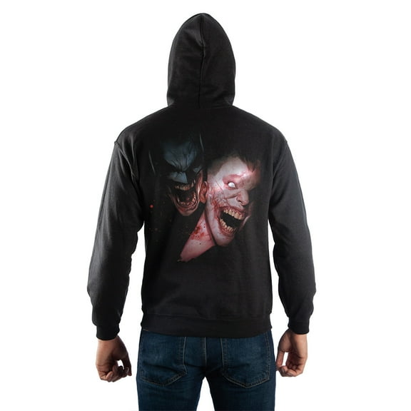 DC Comic Book Batman Zombie Mens Black Hoodie-M
